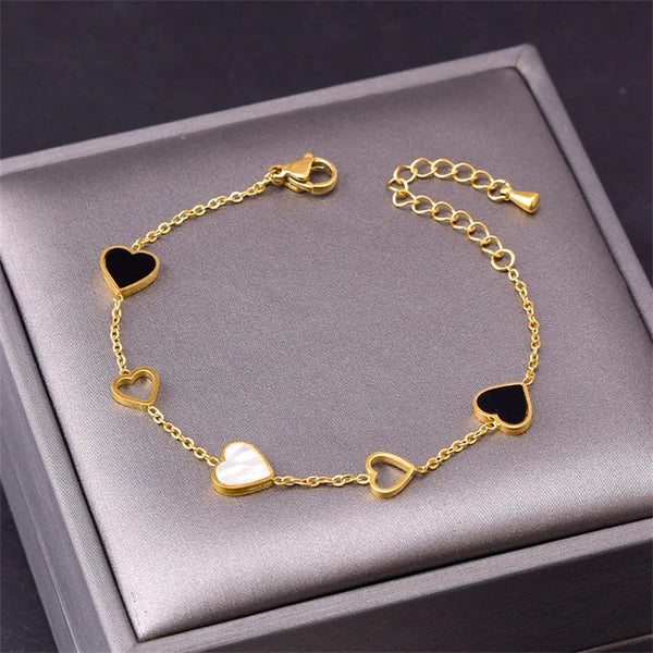 New Fashion Heart Shape Charm Chain Bracelet