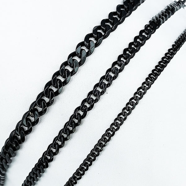 Titanium Stainless Steel Black Color Unisex Chain Bracelet