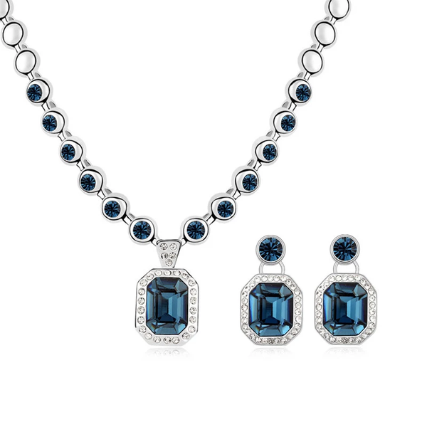 Maxi Necklace Piercing Earrings Crystals From Swarovski Party Accessories