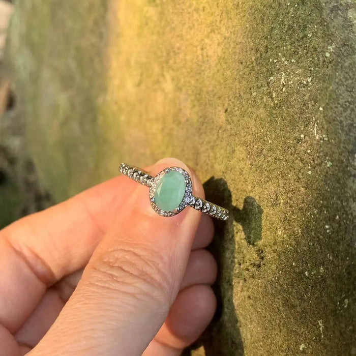 SILTAKI Classic Emerald Adjustable Ring