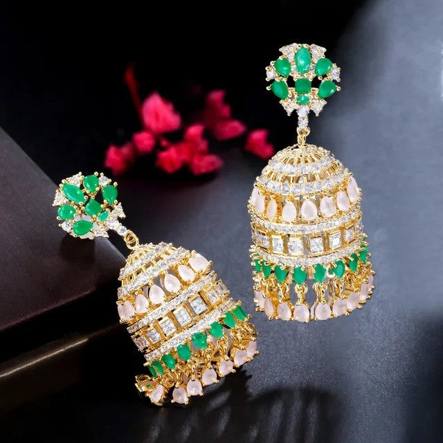 New Elegant Three Graces Sparkling Cubic Zirconia Stone Earrings