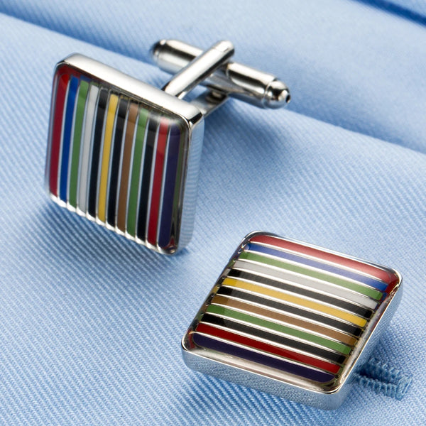 Classic Colorful Painting Button Cufflinks For Men