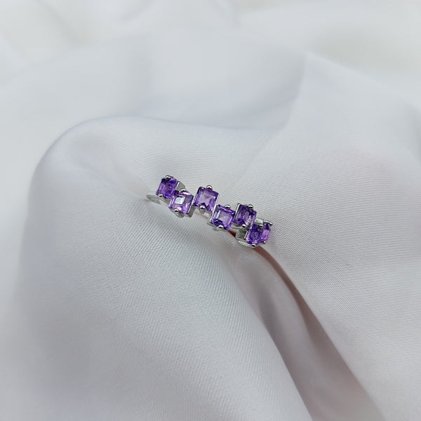 Handmade Amethyst Stone Adjustable Rings