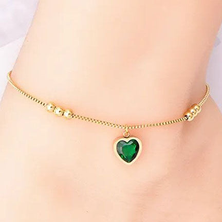 Stainless Steel New Fashion Fine Jewelry Beading Zircon Charm Chain Anklets