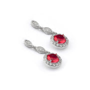 Rose Pink Spherical Sterling Silver Earring