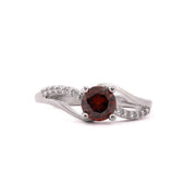 Red Onyx  Stone Sterling Silver Ring