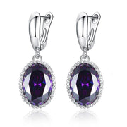 Purple Gemstones Earrings