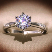 925 Sterling Silver Cubic Zirconia Bridal Wedding Promise Ring