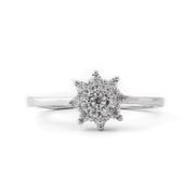 925 White Floral Sterling Silver Ring