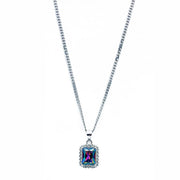 Square Multi Shade Stone Pendant