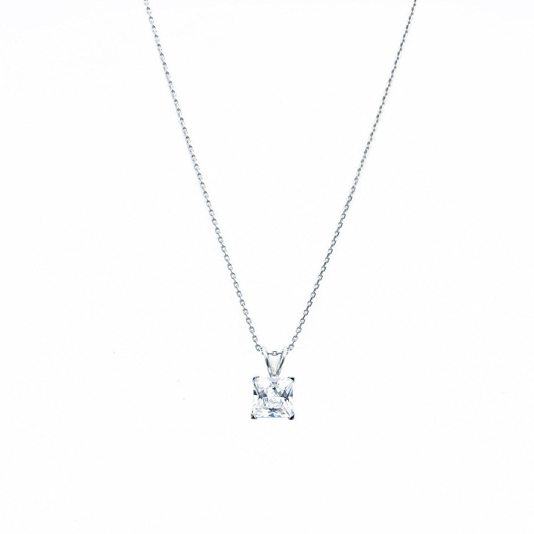 Silver Zircon Stone Pendant