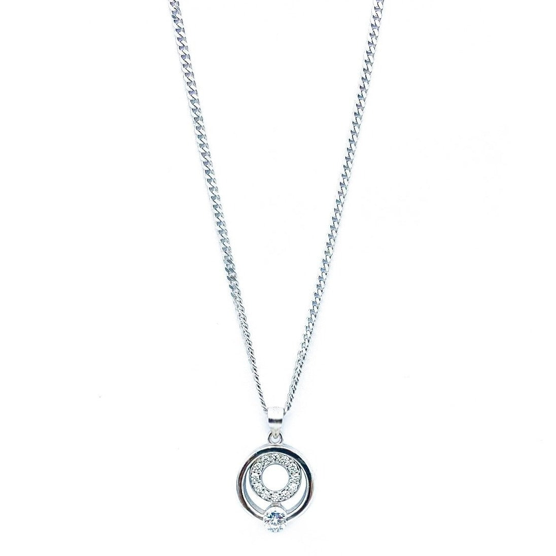 Round Zircon Microstone Pendant