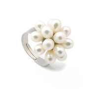 Pearls Natural Freshwater Pearl Rings For Women Handcrafted Female 925 Sterling Silver Party Ring