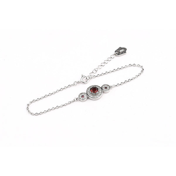Red Onyx Sterling Silver Bracelet