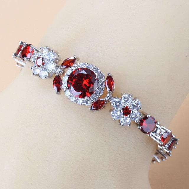 Blue cubic zirconia bracelet hot sale