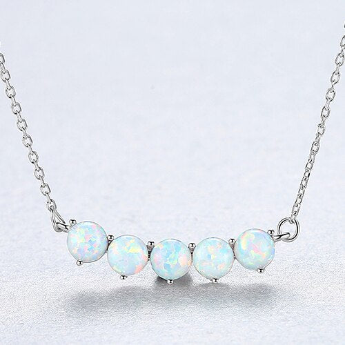 New Design 925 Sterling Silver 18K Gold Plated Round Opal Stone Pendants