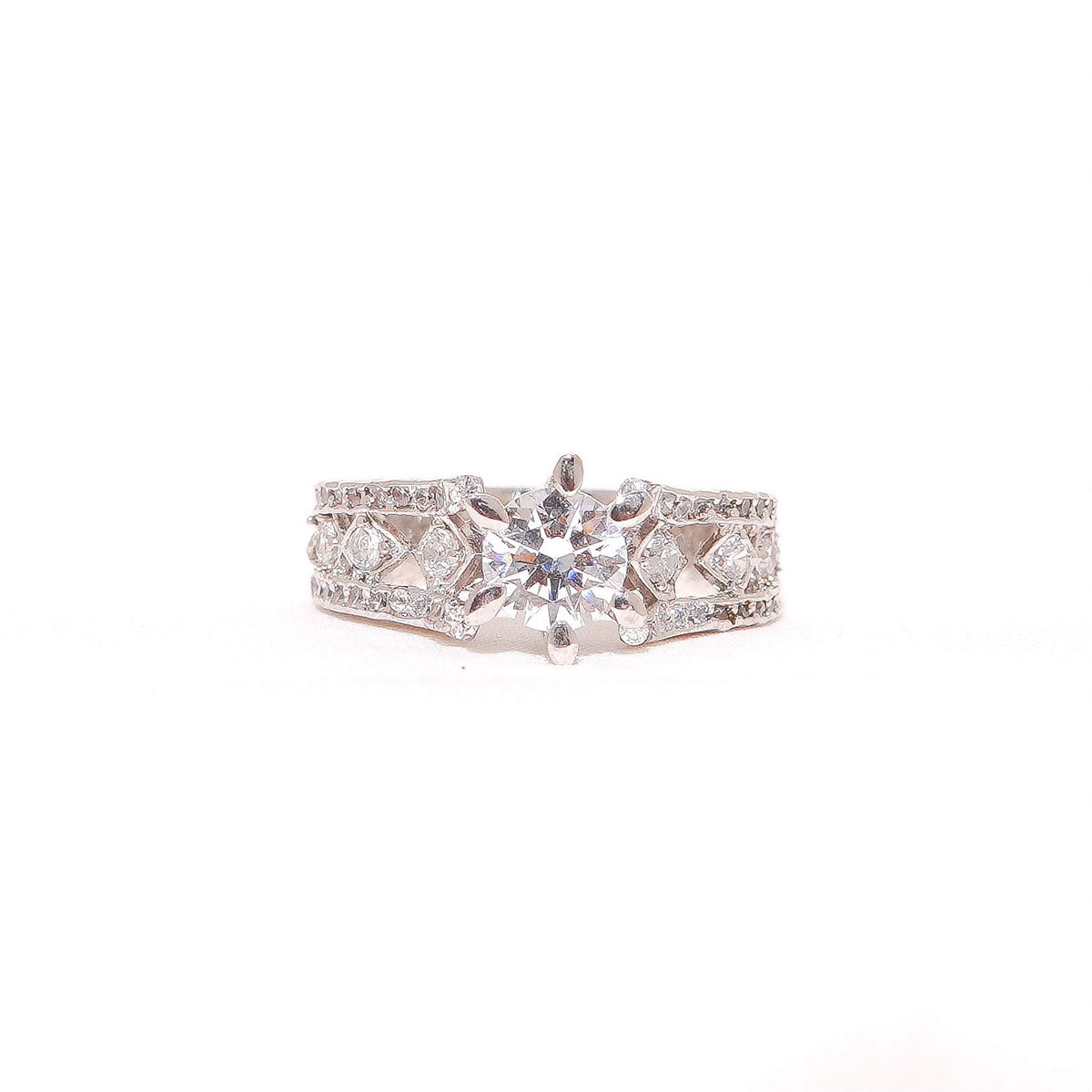 Star Solitaire Pure 925 Sterling Silver (Chandi) Ring