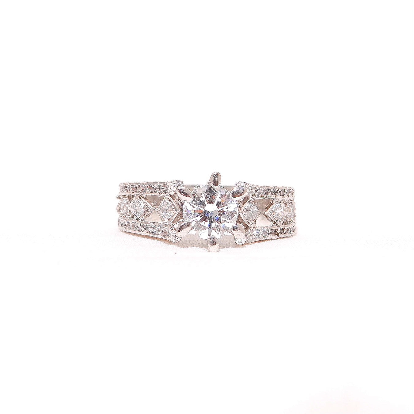 Star Solitaire Pure 925 Sterling Silver (Chandi) Ring