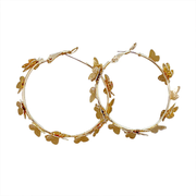 Fashion Butterfly Circle Hoop Earrings Personality New Jewelry Statement Earing