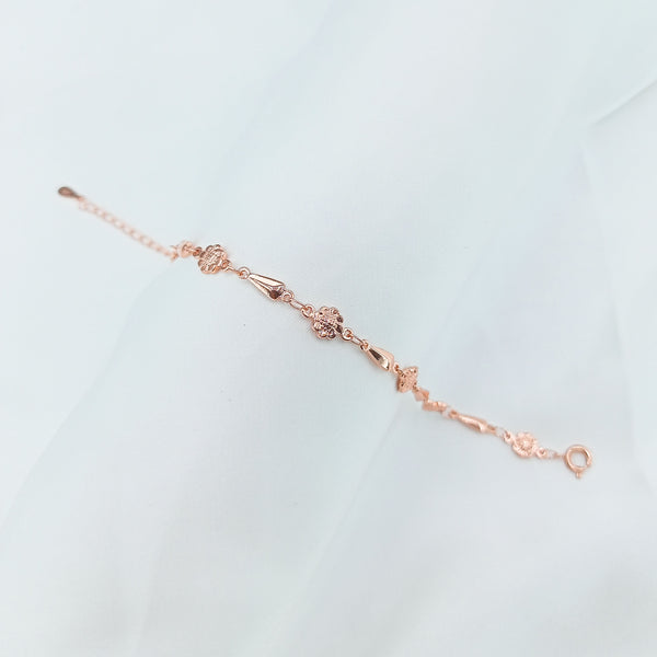 SILTAKI New Fashion Rose Gold Color Small Flower Bracelet