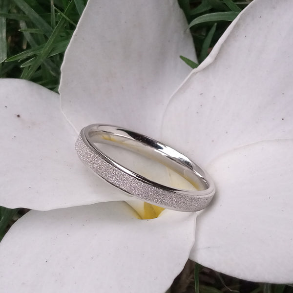 925 Sterling Silver Matte  Charming Luxury Ring