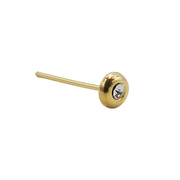 100% 925 Sterling silver Round Gold & Silver Multicolor Crystal Zircon Stone Nose Pin