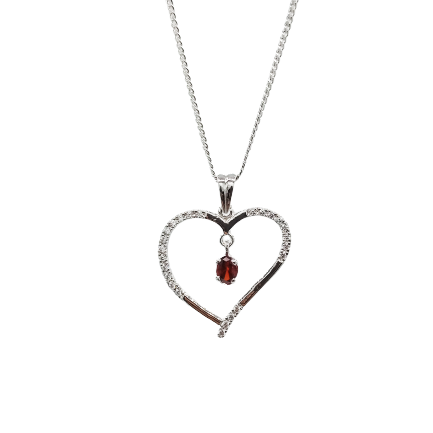 Red Heart 925 Sterling Silver Chandi Pendant