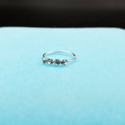 Copper Crystal Silver Plated Nose Hoop Ring