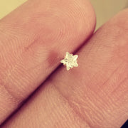 925 Sterling Silver Shiny Clear Cubic Star Shape Zircon Nose Pin