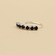 New Style 7 Stones Silver Color & Black Color 11mm Nose Piercing Nose Rings