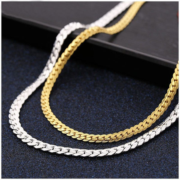 925 Sterling Silver 6mm Full Sideways Necklace