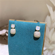 14K Gold Plated Exquisite Square Earrings Elegant Design