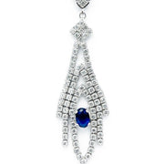 Long Pendant With White Micro Stones