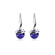 Purple Zircon Stone Silver Earring