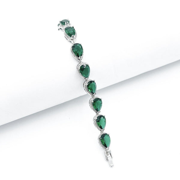 Water Drop Green Stone Bracelet