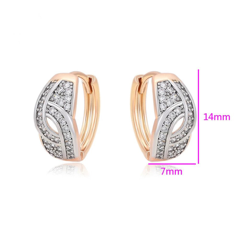 New Arrival Elegant Fashion Luxury Gold Color Hoop Earrings