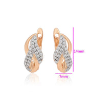 New Arrival Fashion Luxury Gold Color Leaf Shape Hoop Earrings