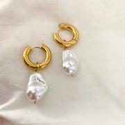 Siltaki New Style Retro Baroque Pearl Elegant Drop Earrings