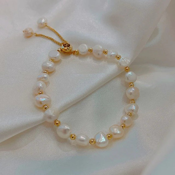 New Baroque Natural Fresh Water Pearls Bracelet