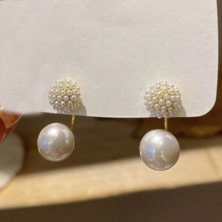 Front And Back Multi Function Simple Brincos Feminino Pearl Earrings