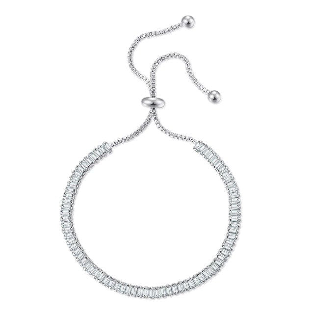 Sparking Zircon Jewelry Silver Color